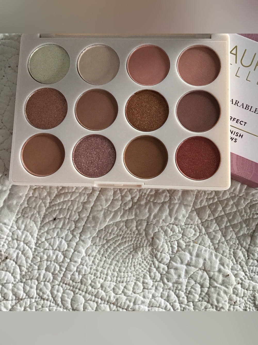New Laura Geller The Wearables Pink Petal Eyeshadow Warm Neutral Palette Beige